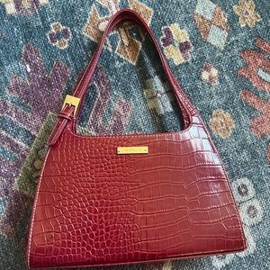 Red shoulder bag